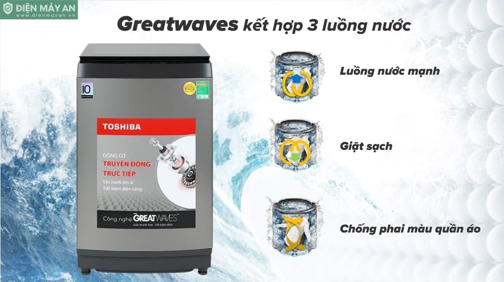 Máy giặt Toshiba Inverter 15 kg AW-DM1600LV(SG)